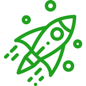 Space rocket icon